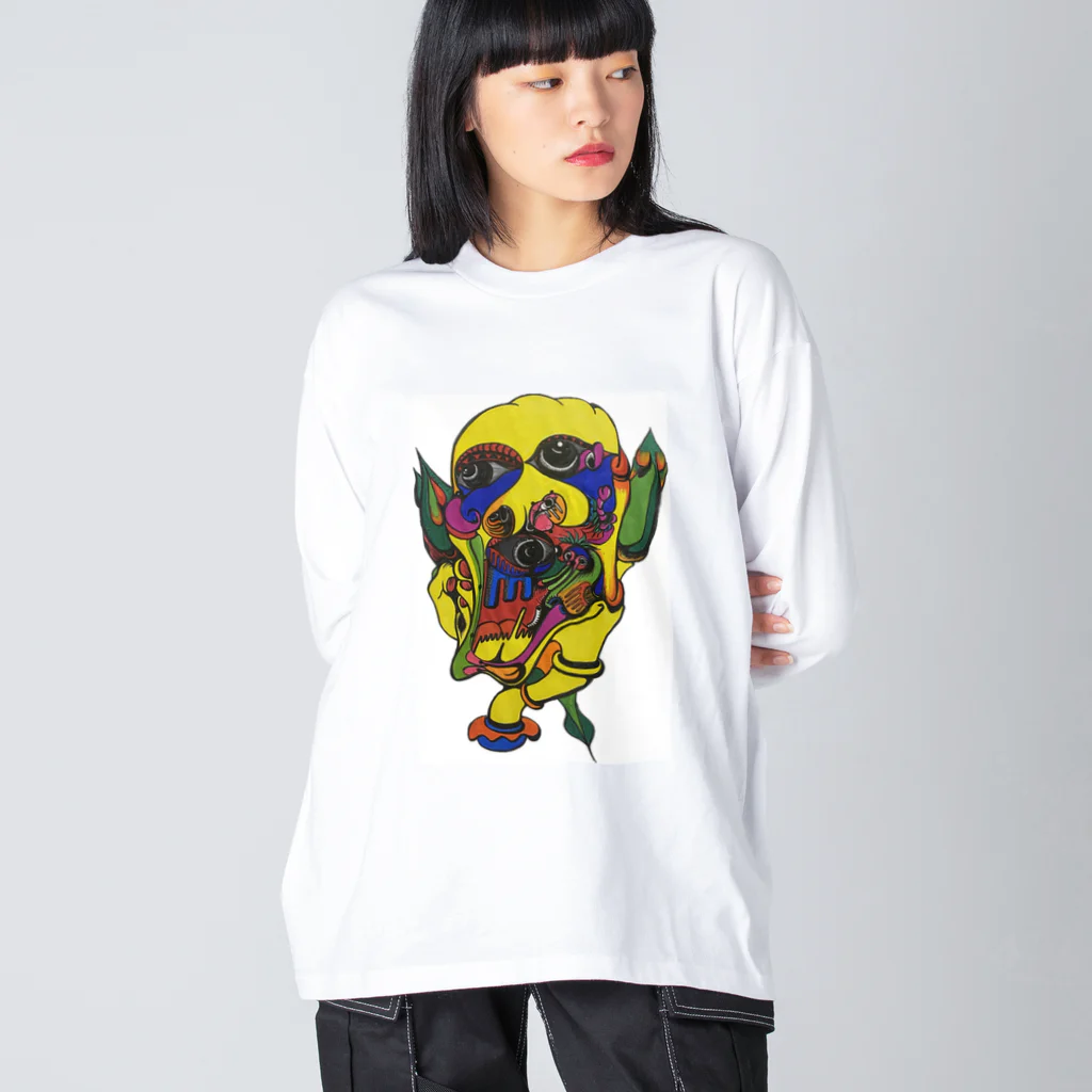 kero-spider　のkero-spider Oni Big Long Sleeve T-Shirt