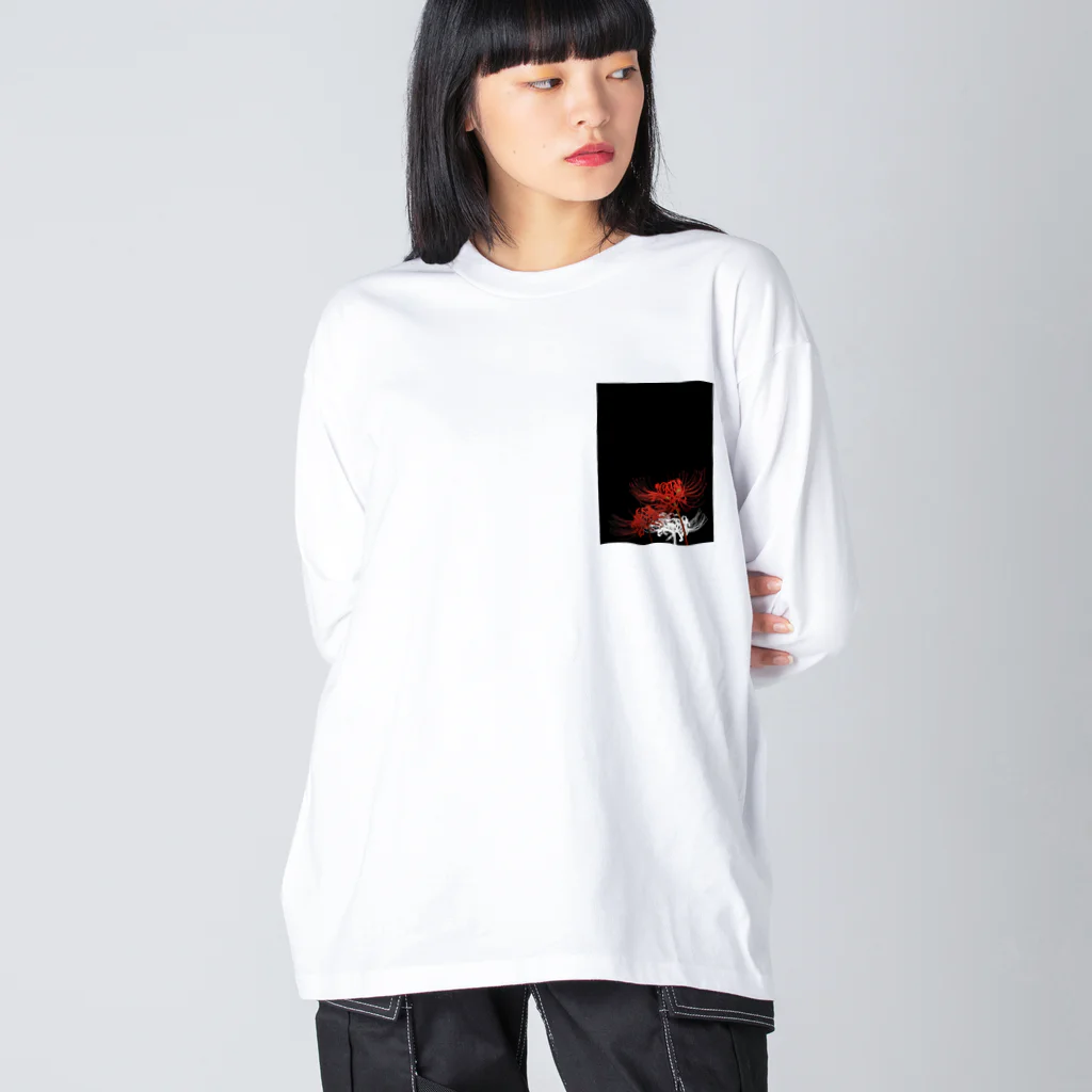 カメリア ヴィンテージの彼岸花 Big Long Sleeve T-Shirt