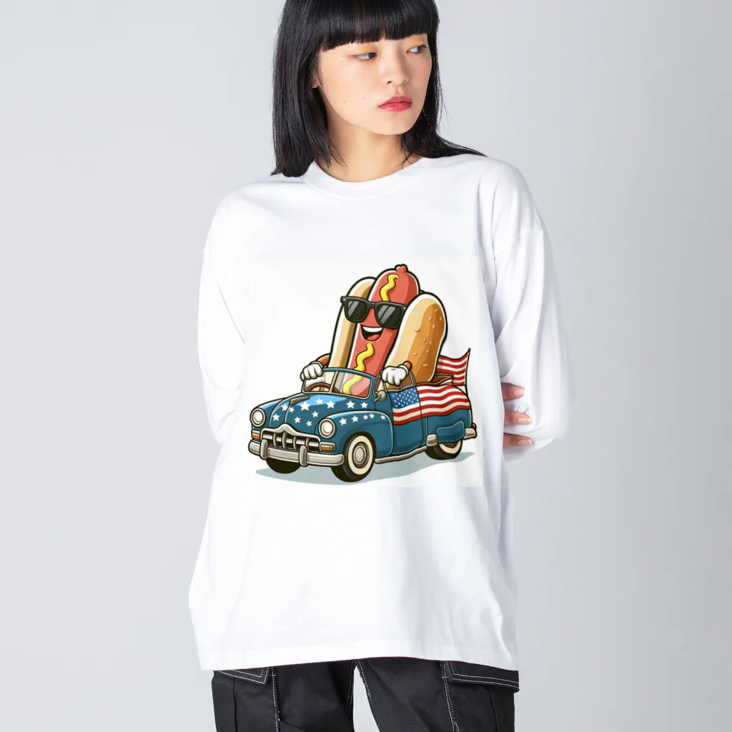 SARAKIのEXTREME HOT DOG ビッグシルエットロングスリーブTシャツ