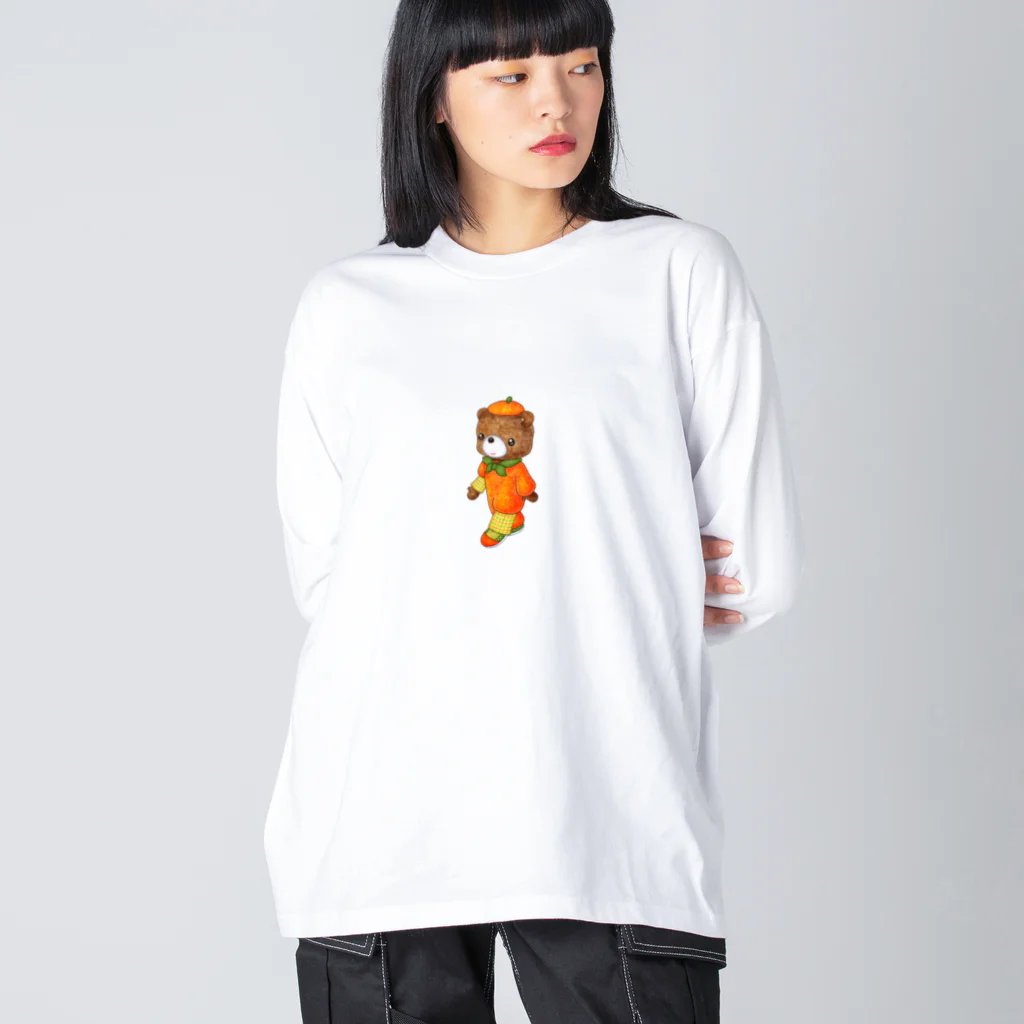 satoayaのアニマルカフェのフルーツファッション　カキ Big Long Sleeve T-Shirt