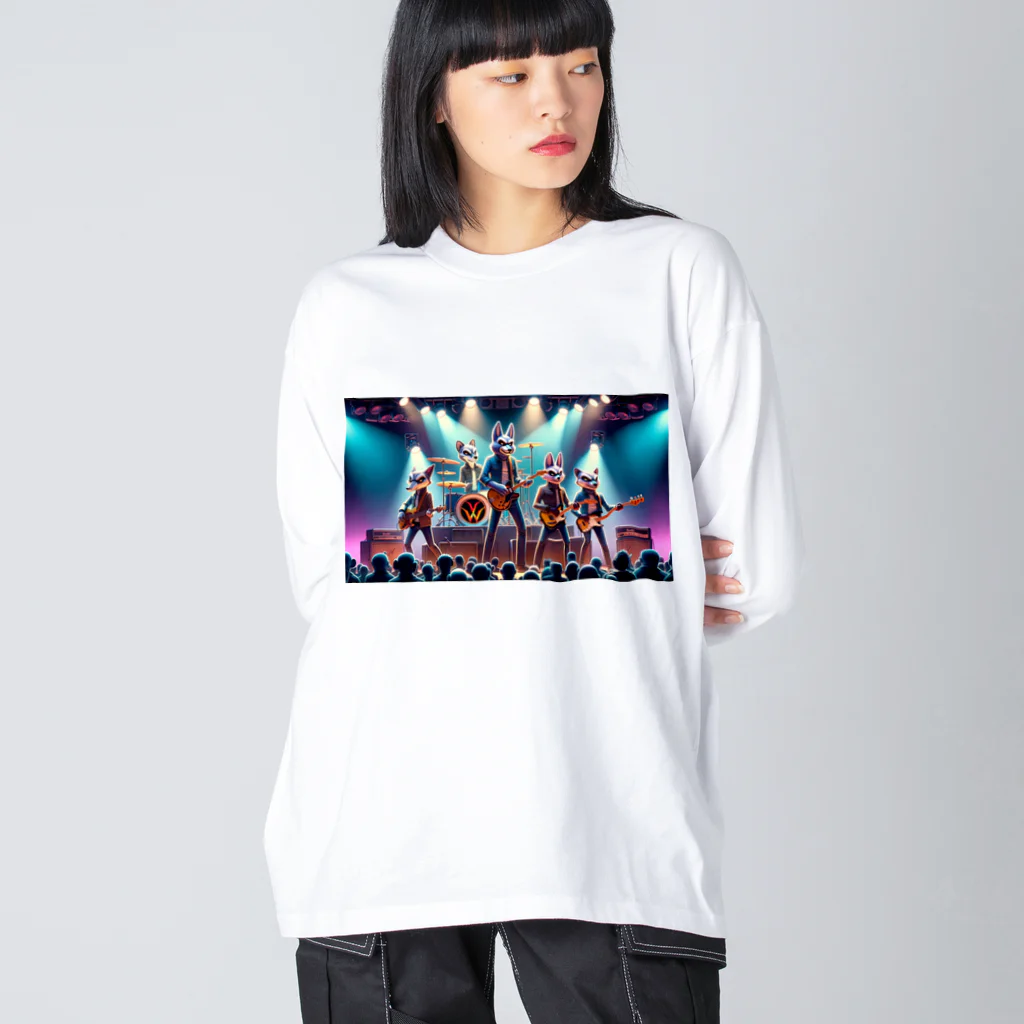 ANIMAL HEROES -musical band-のワイルドロックフェスタ - ダンシングアニマルズ Big Long Sleeve T-Shirt