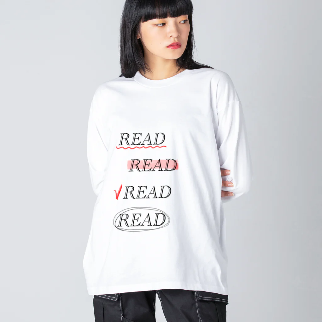 momokei&UのREAD READ READ READ Big Long Sleeve T-Shirt