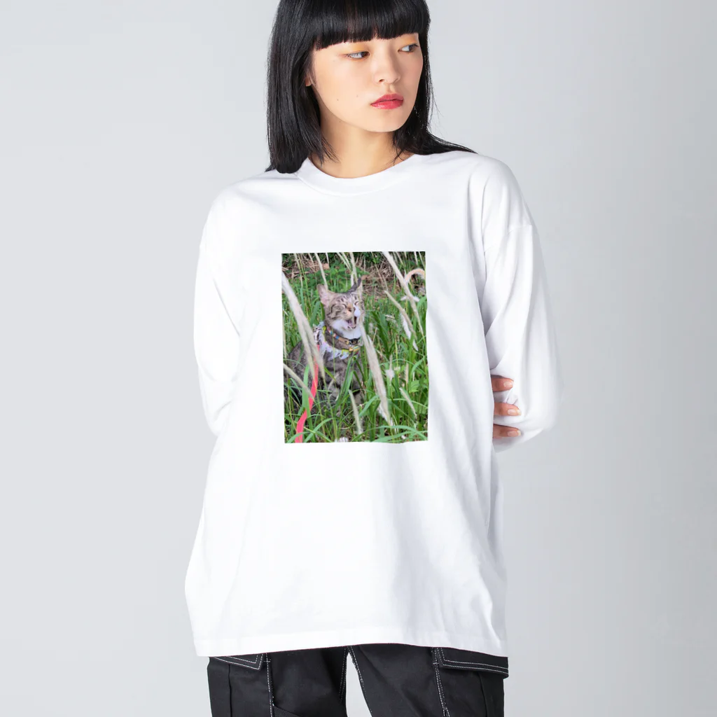 sisyの家ねこ鼻コチョコチョで変顔 Big Long Sleeve T-Shirt