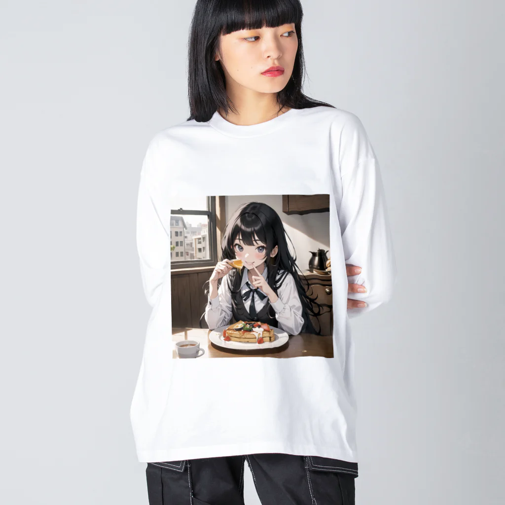 sgt-chikaraの朝食中の女子高生2 Big Long Sleeve T-Shirt