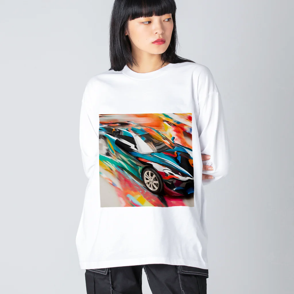 the blue seasonの速さの彩り: 動きを捉えたアート Big Long Sleeve T-Shirt