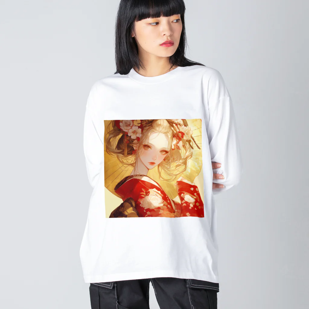 AQUAMETAVERSEの金の光に輝く赤い姫 Marsa 106 Big Long Sleeve T-Shirt