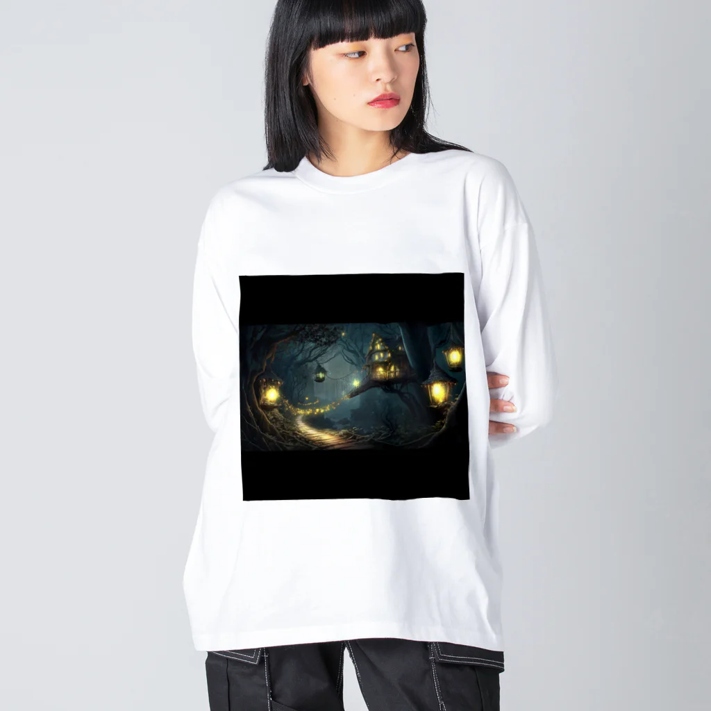 forget_me_not0108の幻想的な夜 ビッグシルエットロングスリーブTシャツ