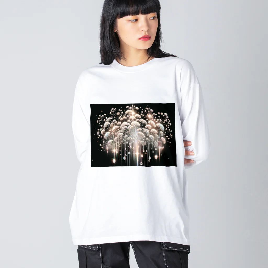 June06の霞草と雫 Big Long Sleeve T-Shirt