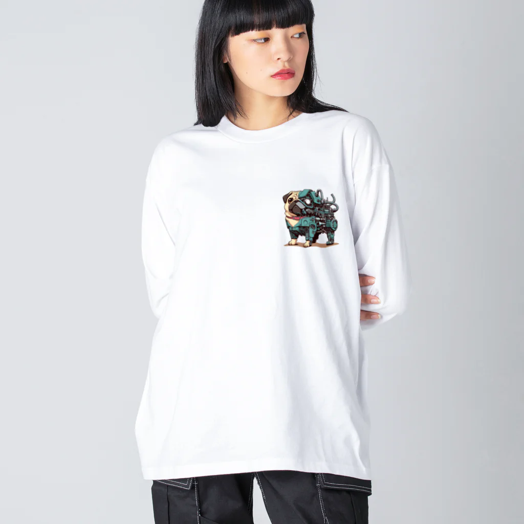 ブヒーズのPugBot Big Long Sleeve T-Shirt