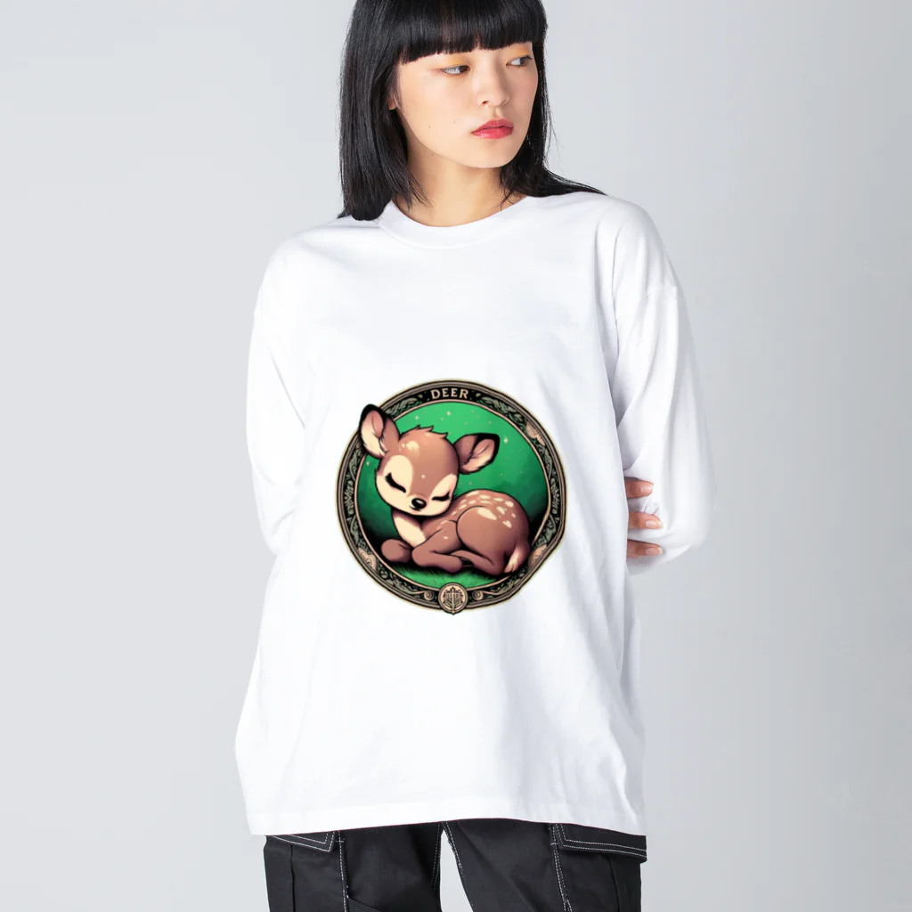 アニマルファッションの鹿のカクシカさん Big Long Sleeve T-Shirt