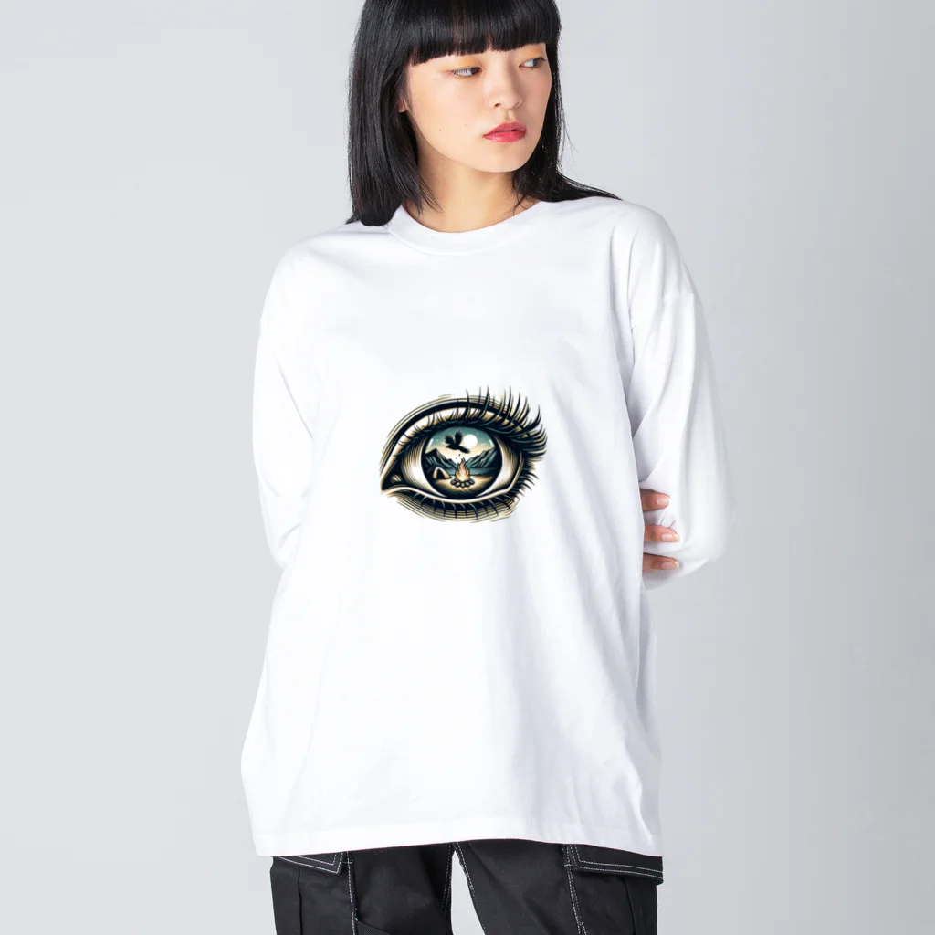 EseCAMPのキャンプto鳥シリーズ Big Long Sleeve T-Shirt