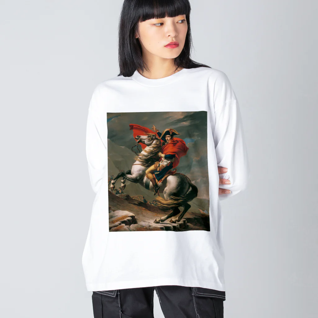 世界美術商店のサン＝ベルナール峠を越えるボナパルト Big Long Sleeve T-Shirt