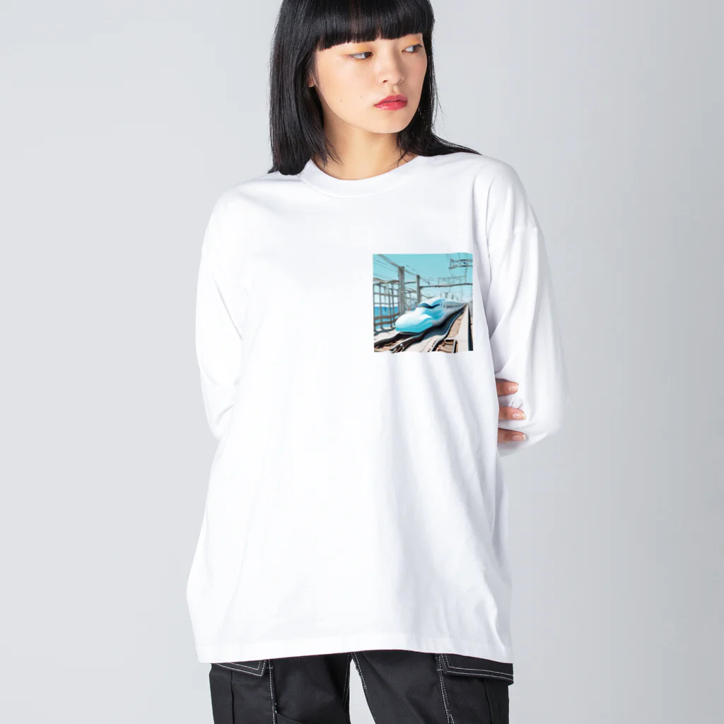 DAIKINGのブルー新幹線 Big Long Sleeve T-Shirt