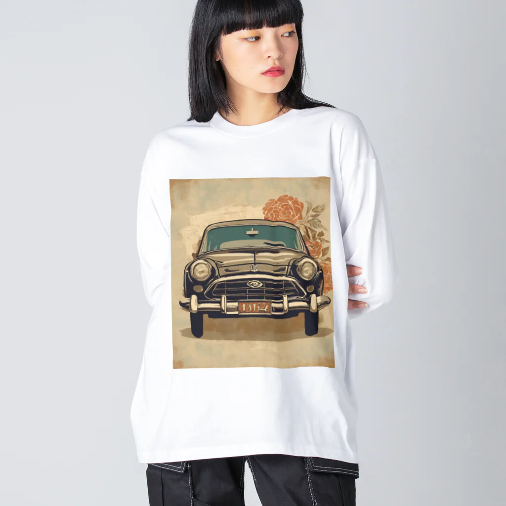 Unique ExistenceのVintage car2 ビッグシルエットロングスリーブTシャツ