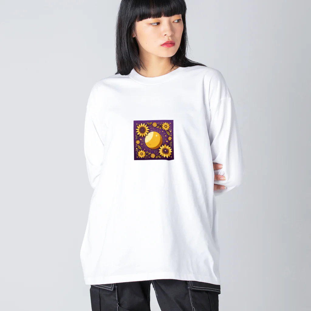 パープルルームの華やかな満月の浄化力 Big Long Sleeve T-Shirt