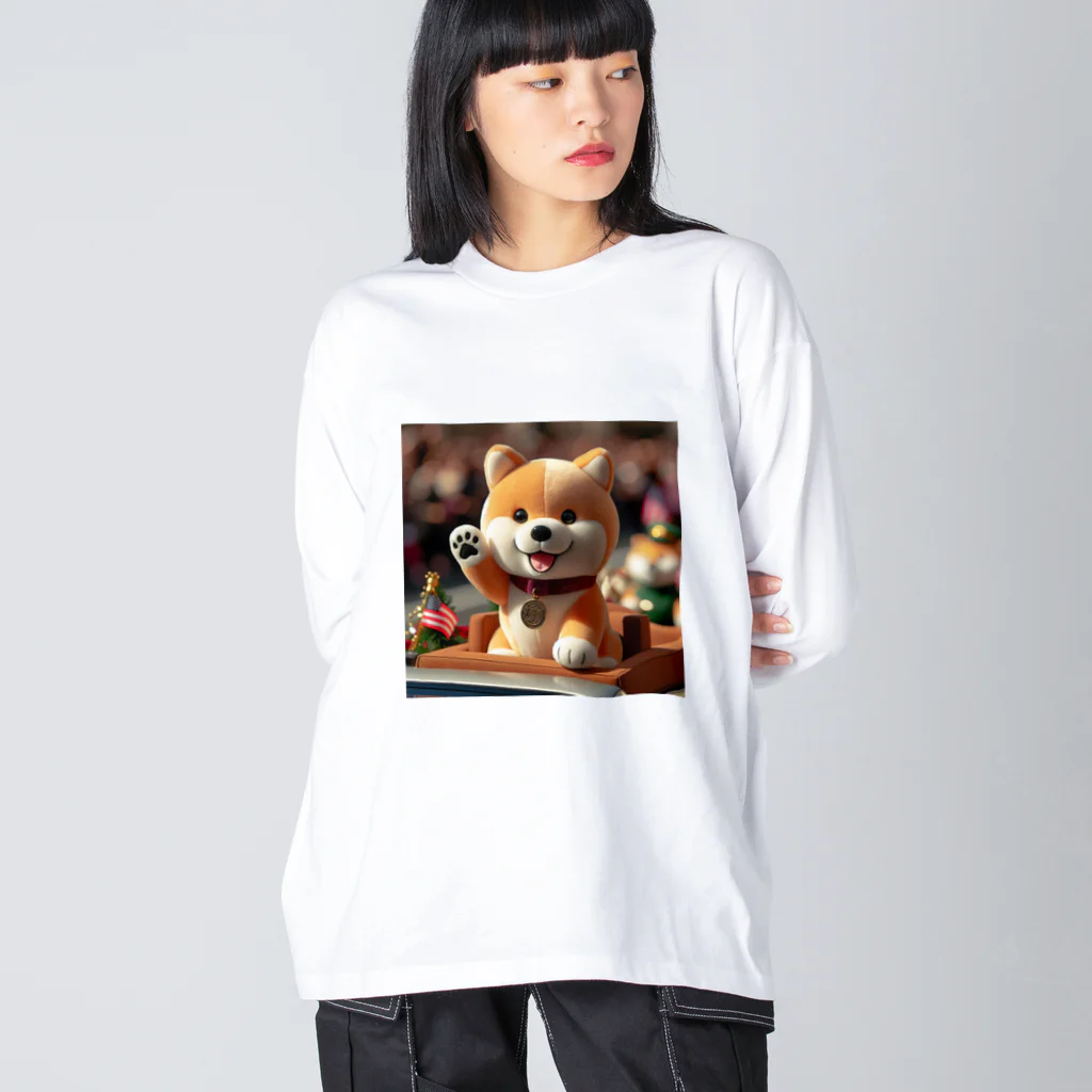 dcgnori／ワンコ画像の凱旋パレードメダリスト柴犬 Big Long Sleeve T-Shirt