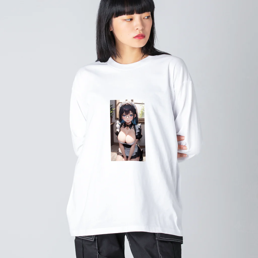 美少女学院の黒髪美少女　美鈴ちゃん　メイド Big Long Sleeve T-Shirt