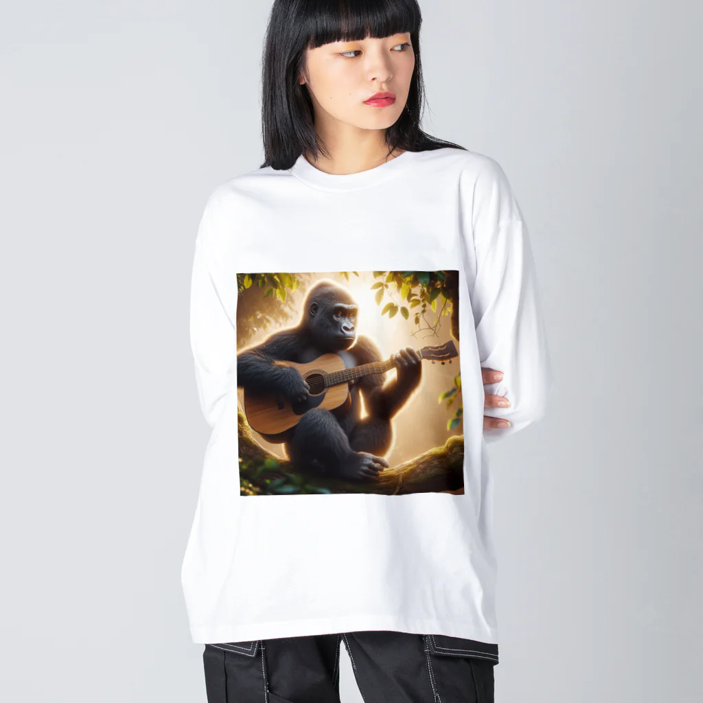 Qten369のG線上もゴリラ Big Long Sleeve T-Shirt