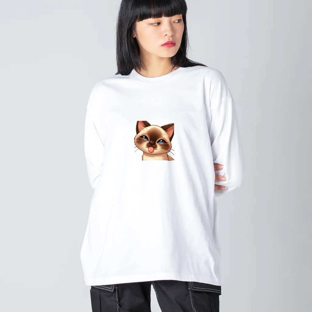 岸本淳の俺のシャムちゃん１ ビッグシルエットロングスリーブTシャツ