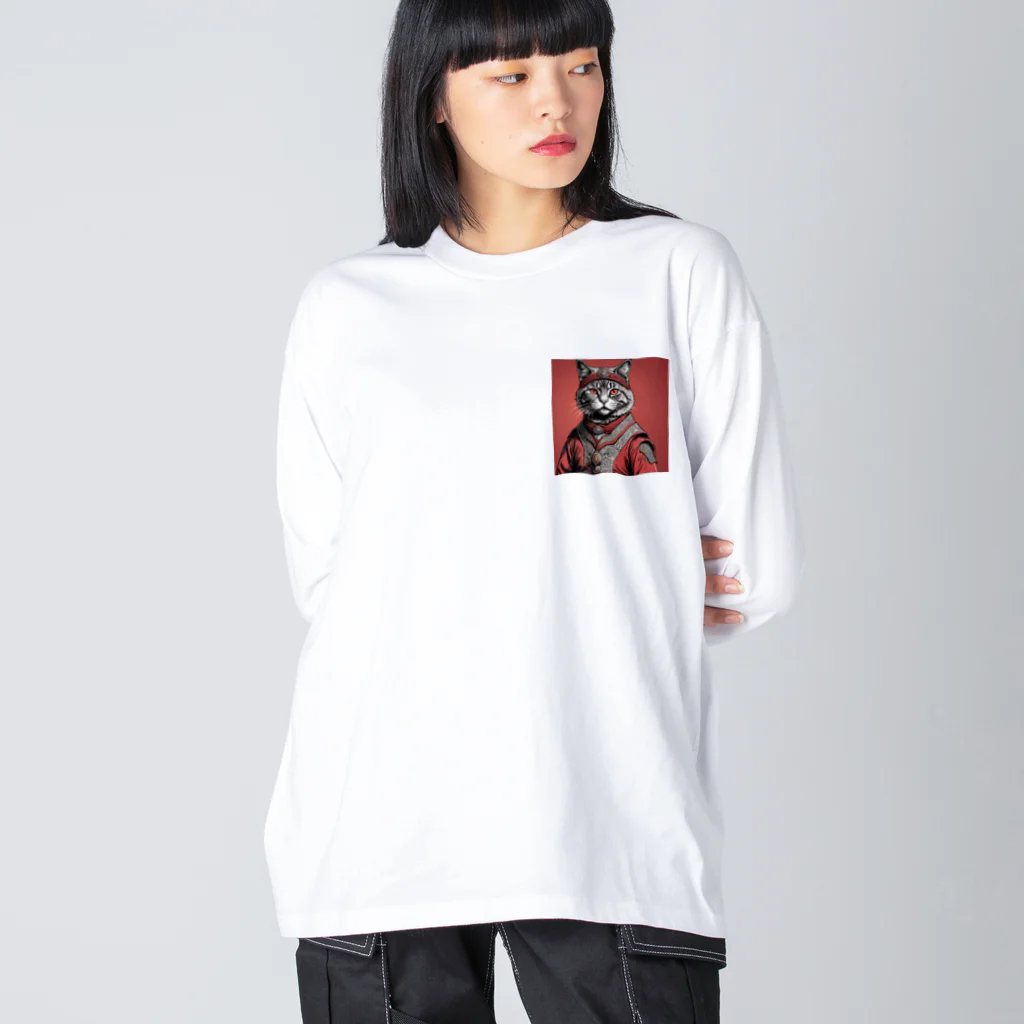 hogarakuの縄文猫 Big Long Sleeve T-Shirt