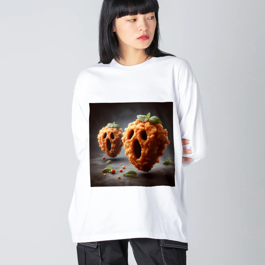 ハピShopのスクリームフライドチキン Big Long Sleeve T-Shirt