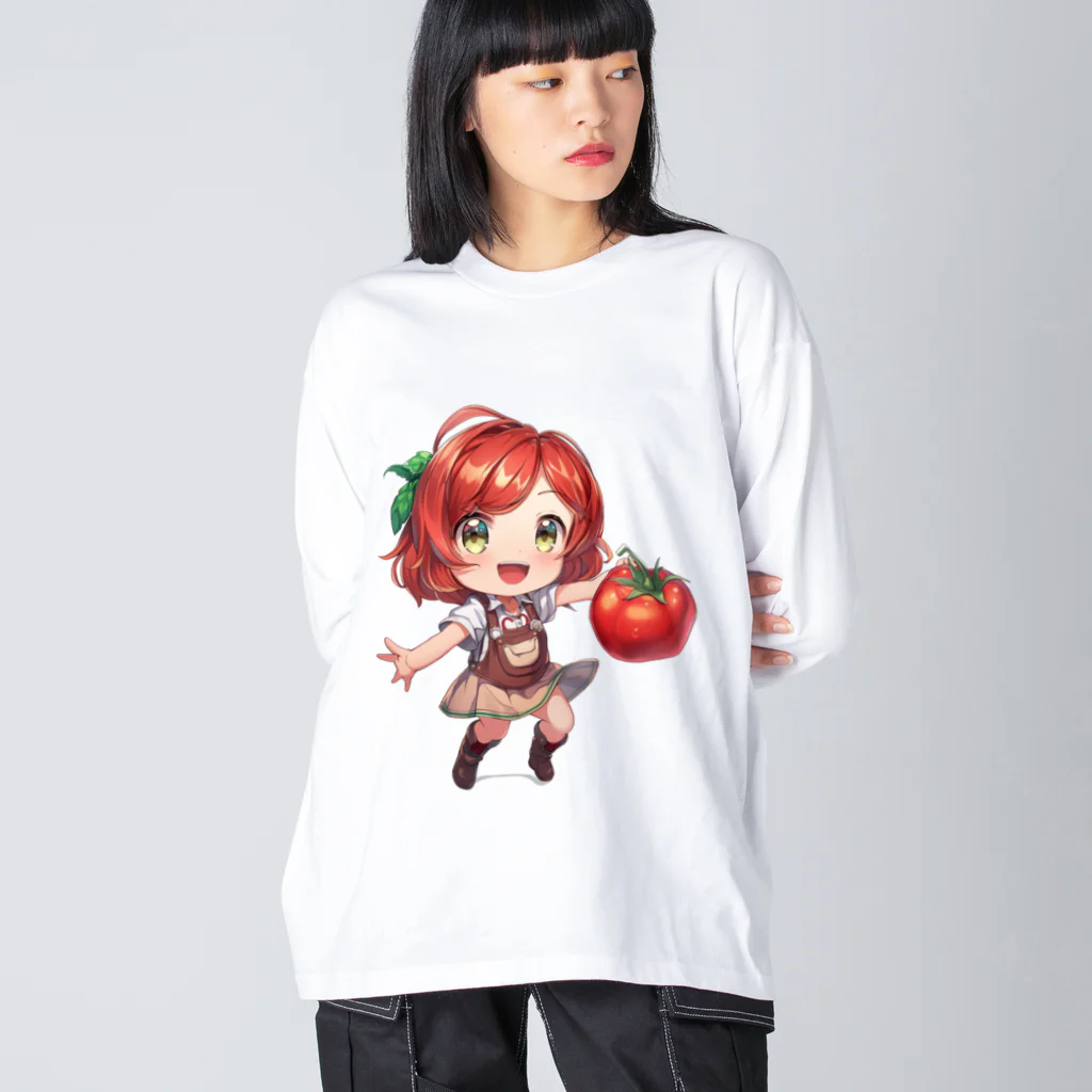 なお by Naos_Azure_Kaleidoscopeの元気なトマミィちゃん ビッグシルエットロングスリーブTシャツ