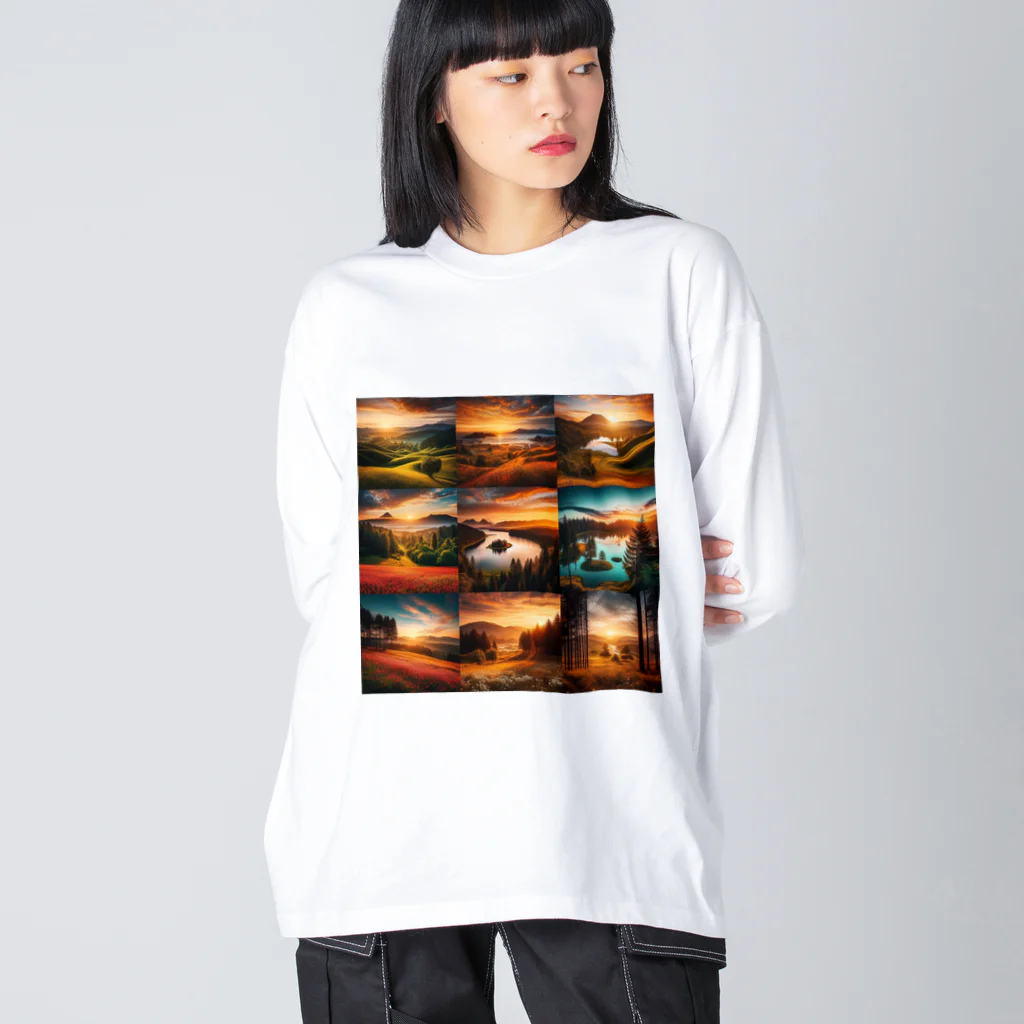 株式会社チュンスターの夕焼け小焼け Big Long Sleeve T-Shirt