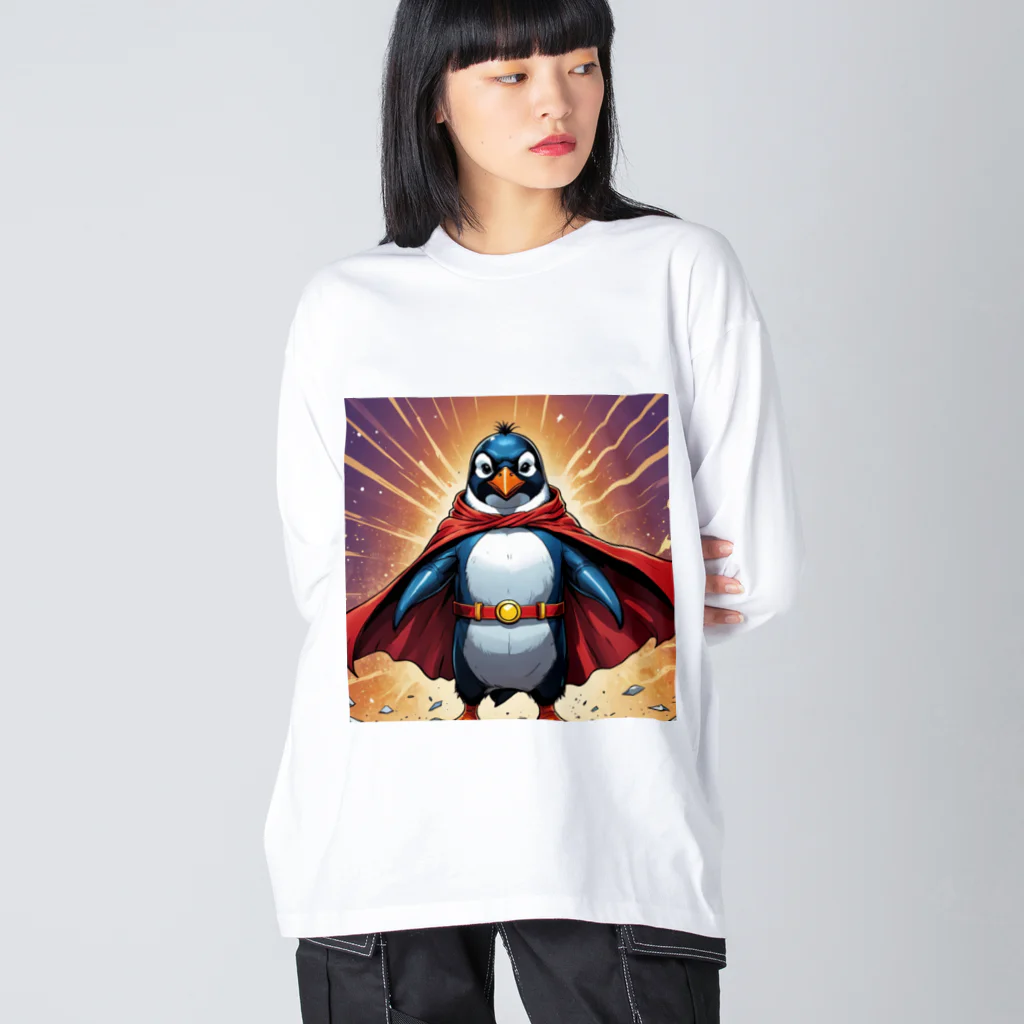 pen.のペンギンのヒーロー登場！ ビッグシルエットロングスリーブTシャツ