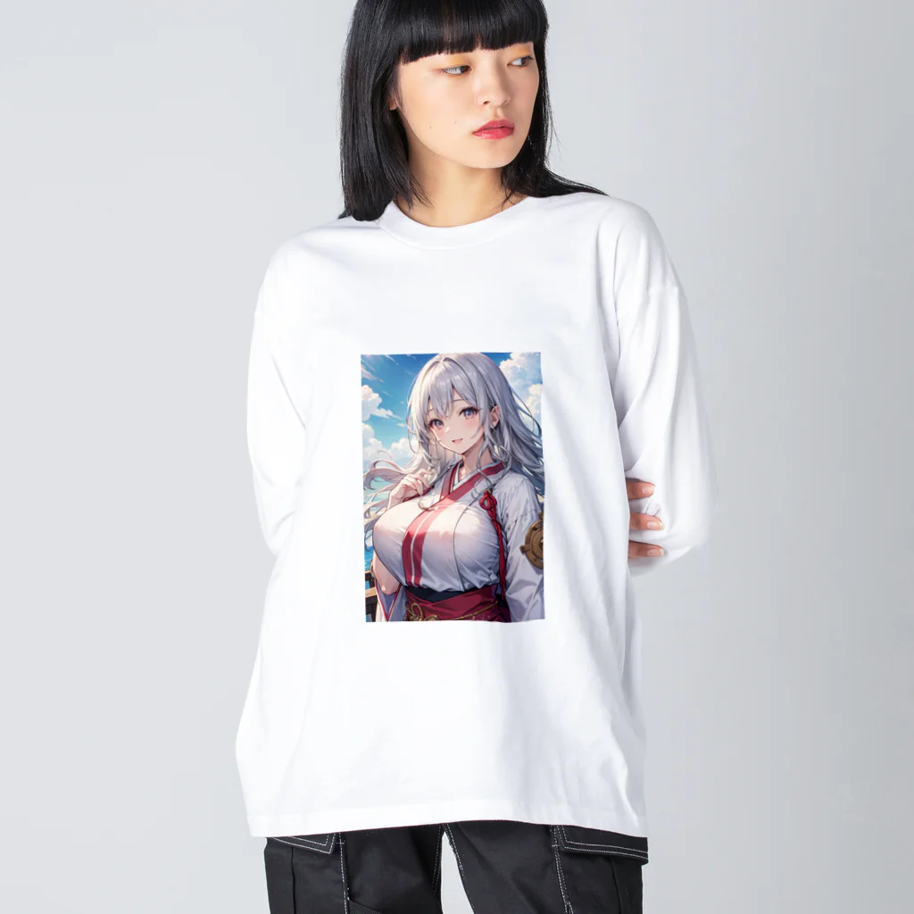 巫女スタぐらむの巫女姿のママ Big Long Sleeve T-Shirt