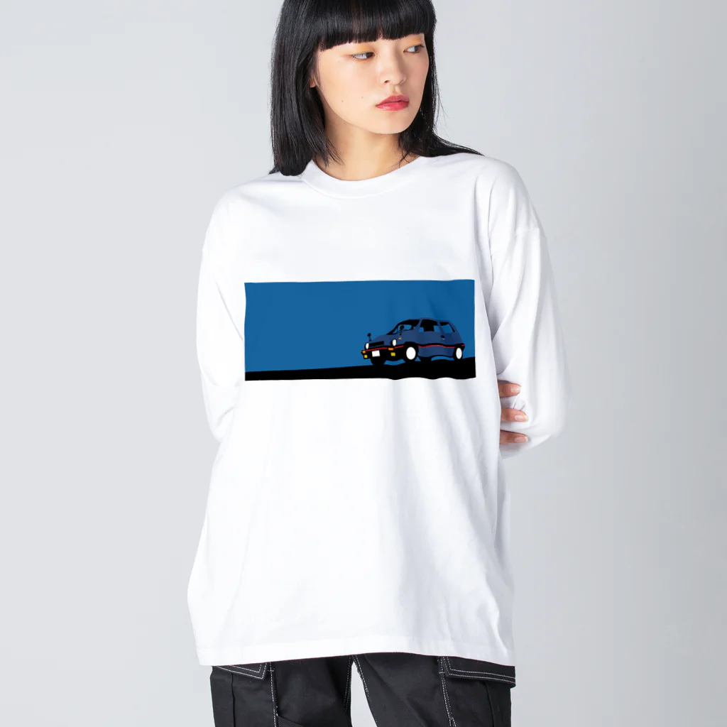 キャのシティなクルマ ビッグシルエットロングスリーブTシャツ