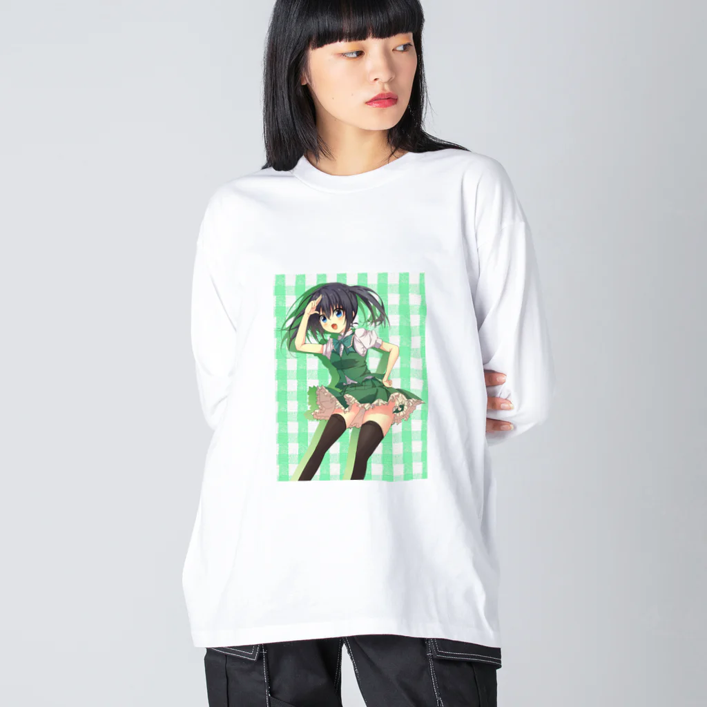 のだまクリエイターズらぼの緑ちゃん ビッグシルエットロングスリーブTシャツ