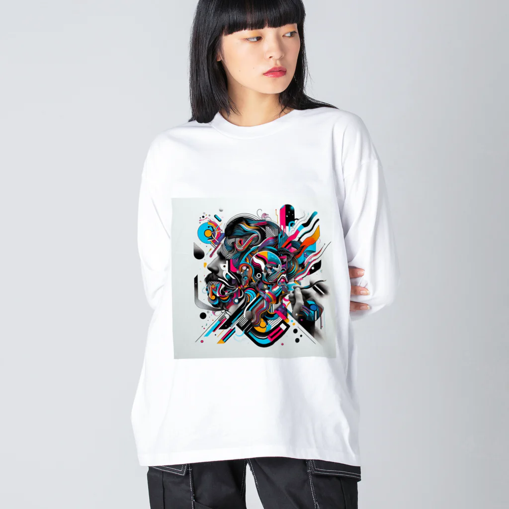 のだまクリエイターズらぼの近未来アート Big Long Sleeve T-Shirt