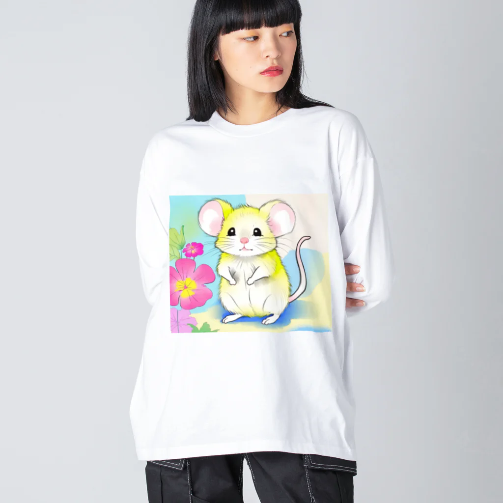 いちごソーダのねずみのスニーキー Big Long Sleeve T-Shirt