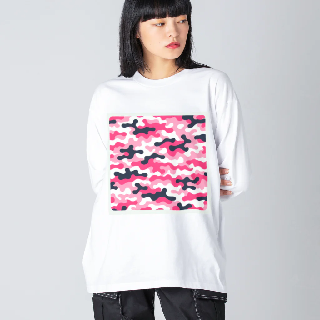 carl-carlのカモフラ　ピンク Big Long Sleeve T-Shirt