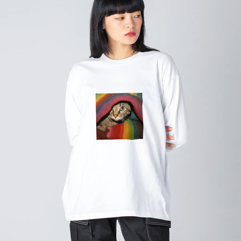 【生涯独身】僕と♀猫アテナのブランケット猫 Big Long Sleeve T-Shirt