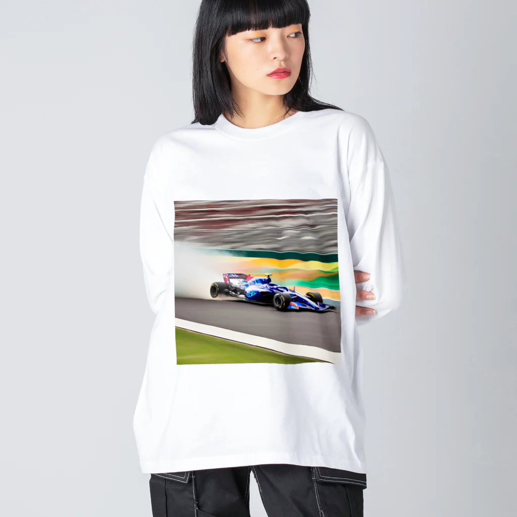 the blue seasonのスピードの彩り - F1レーシング ビッグシルエットロングスリーブTシャツ