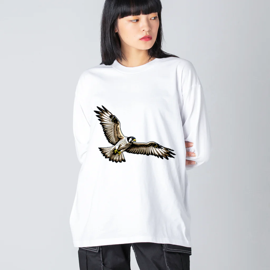 J-SHOPのピクセルアート　はやぶさ Big Long Sleeve T-Shirt