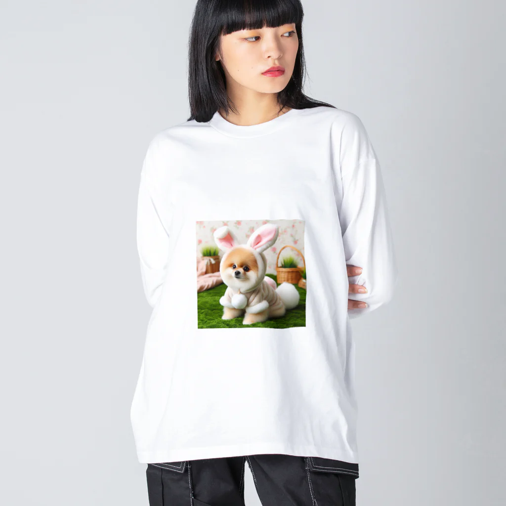 meg_milkのポメちゃん ビッグシルエットロングスリーブTシャツ