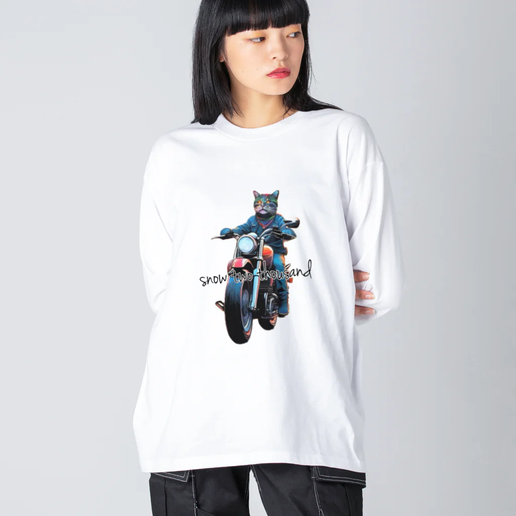 snow two thousandのワイルド夢ネコ ビッグシルエットロングスリーブTシャツ