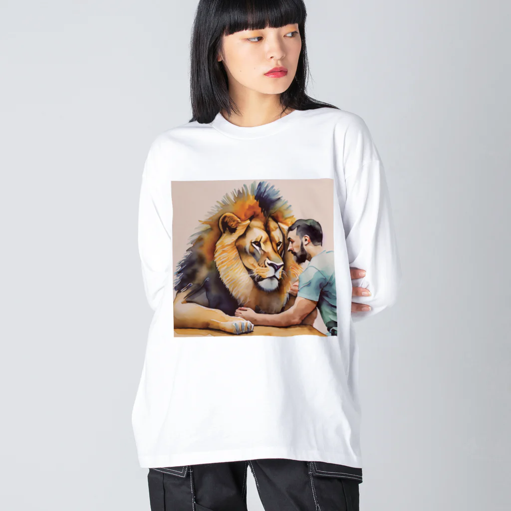 マルワーク S.Z.R.のネコ科カフェ Big Long Sleeve T-Shirt