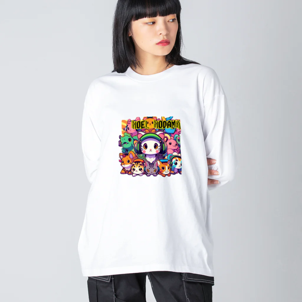 のだまクリエイターズらぼのにゃんアニマル軍団 ビッグシルエットロングスリーブTシャツ