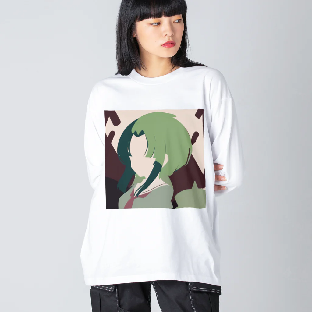 Riollaの緑の女の子 Big Long Sleeve T-Shirt