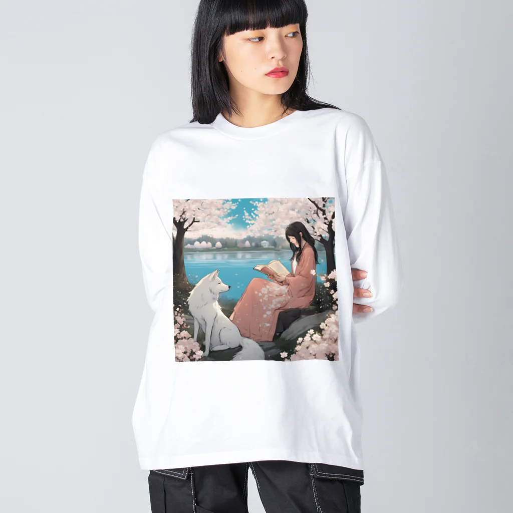 Kotoha-shopの桜の森で読書会 Big Long Sleeve T-Shirt