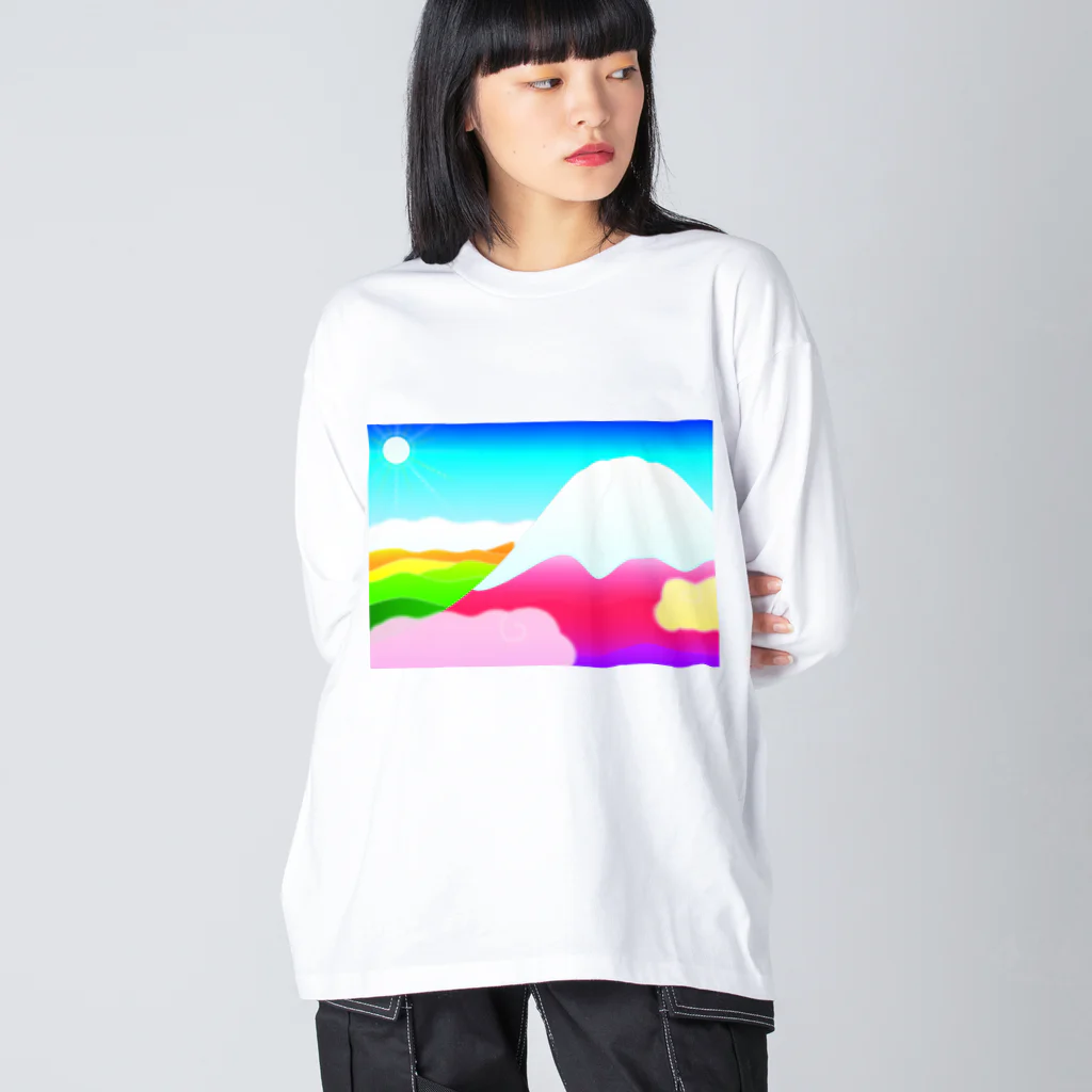 Noriko.lの富士山 ビッグシルエットロングスリーブTシャツ