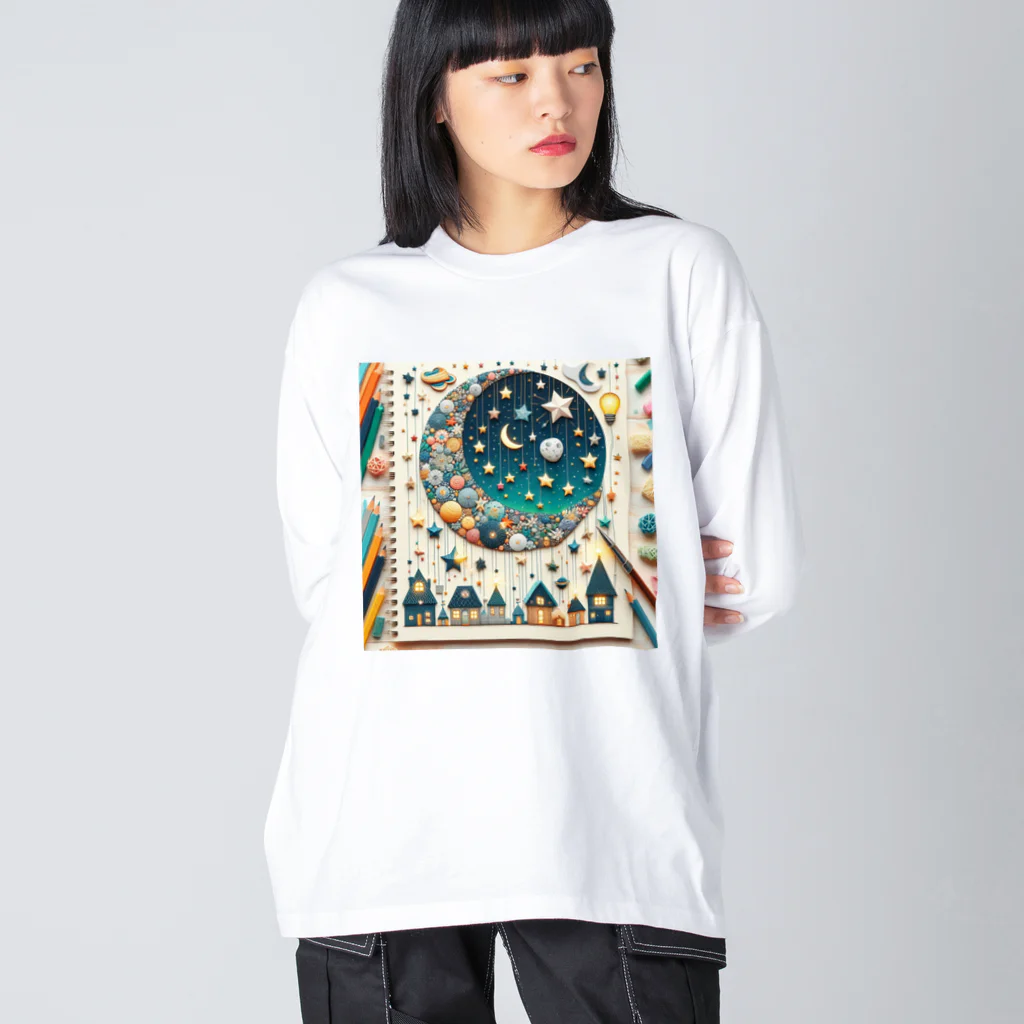 Mizのゆるハウスの夜空の煌き✨ ビッグシルエットロングスリーブTシャツ