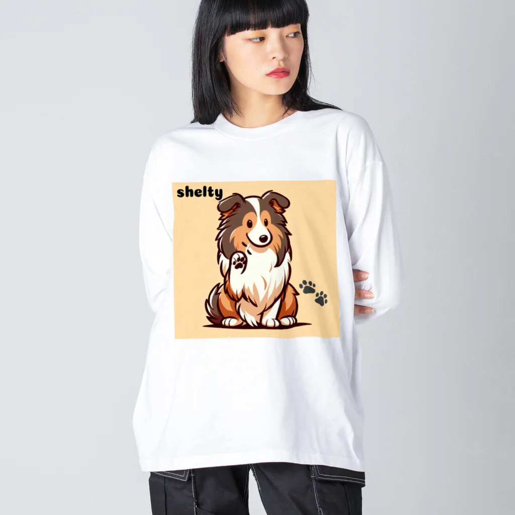 Mizのゆるハウスのシェルティタッチ！ Big Long Sleeve T-Shirt