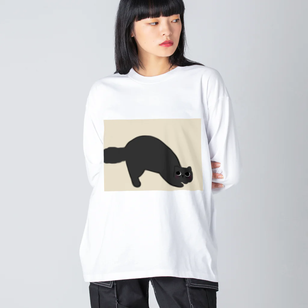 mi.の黒猫にゃーさん。 ビッグシルエットロングスリーブTシャツ