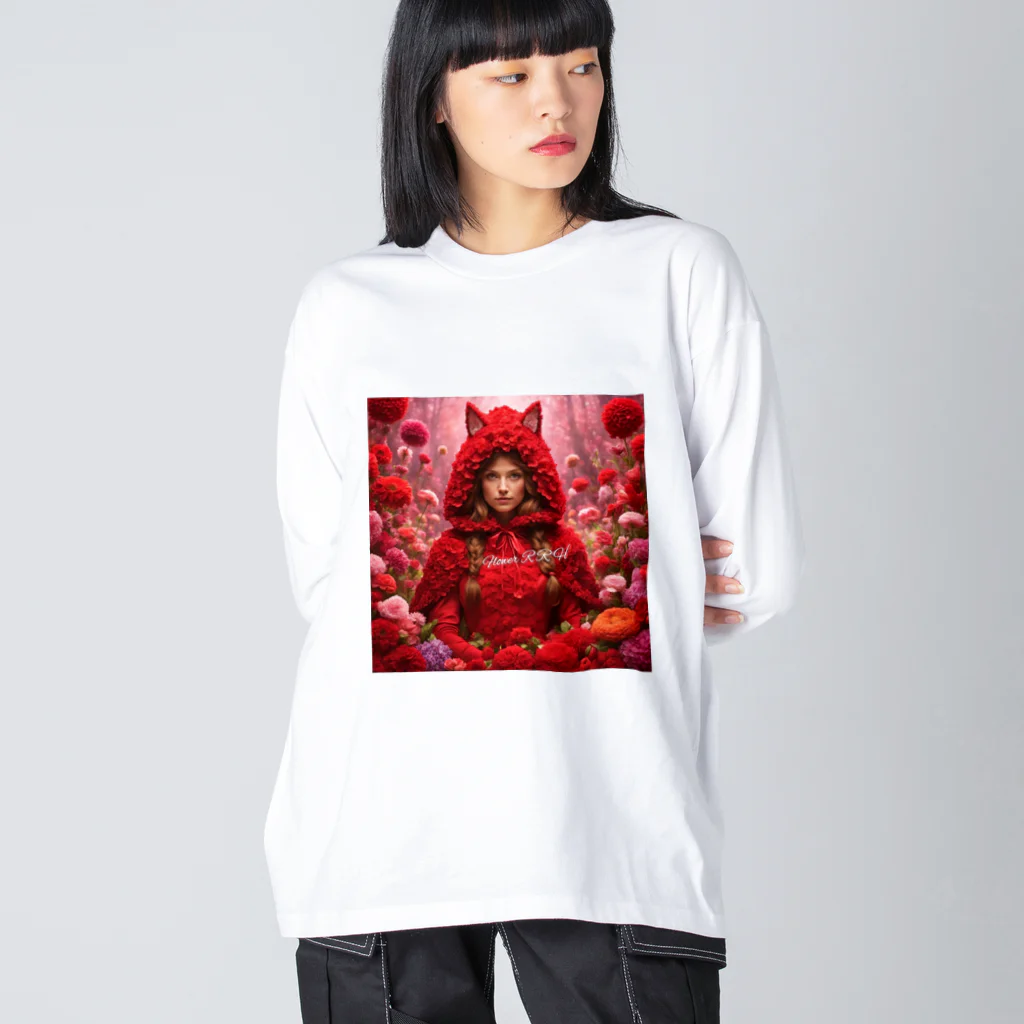 お花屋SUNのFlower R R H（フラワー・レッド ライディング フード） Big Long Sleeve T-Shirt