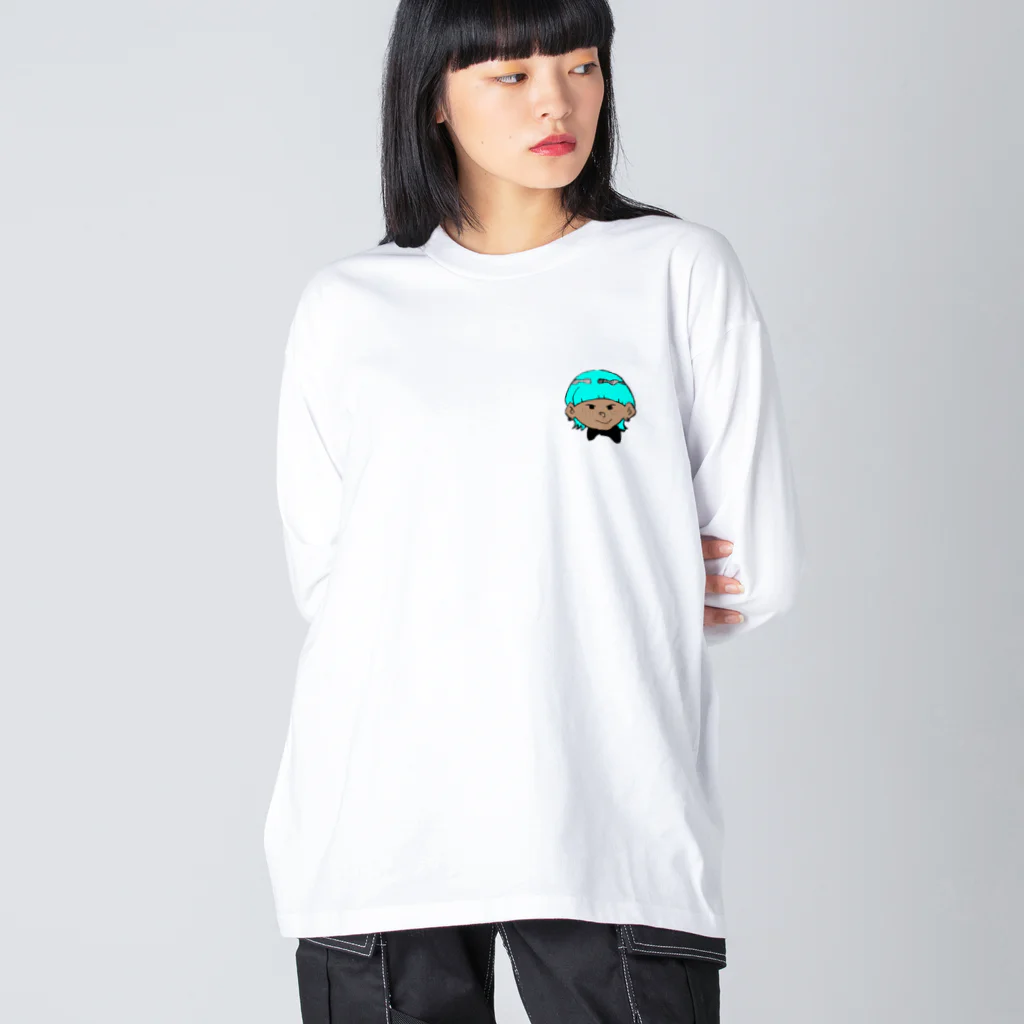 つきの性別のないあの子 ビッグシルエットロングスリーブTシャツ