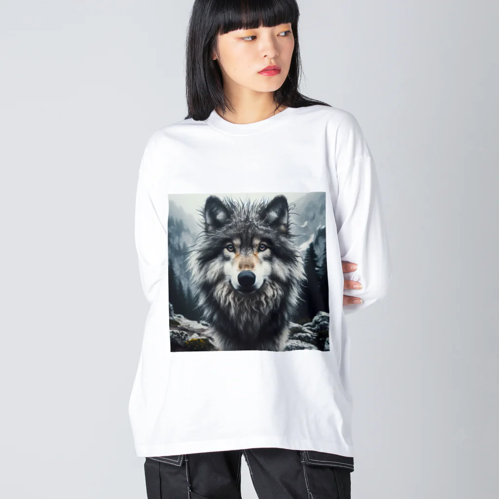 中村マコトのオオカミ　森の番人 Big Long Sleeve T-Shirt